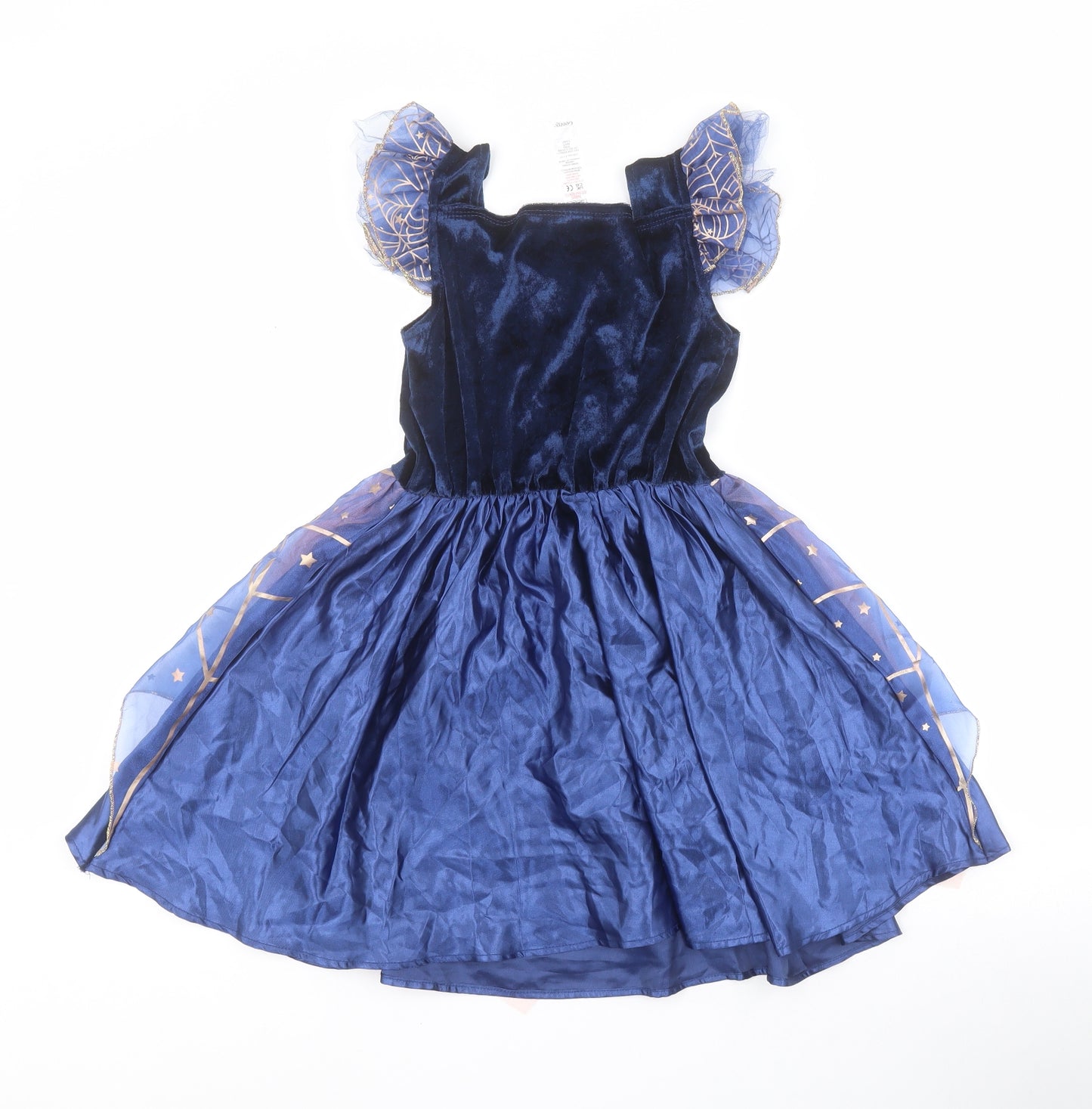 George Womens Blue  Polyester Fit & Flare    Square Neck Pullover - Fancy dress