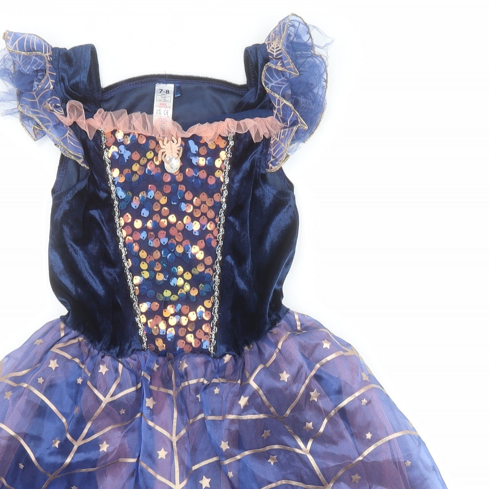 George Womens Blue  Polyester Fit & Flare    Square Neck Pullover - Fancy dress