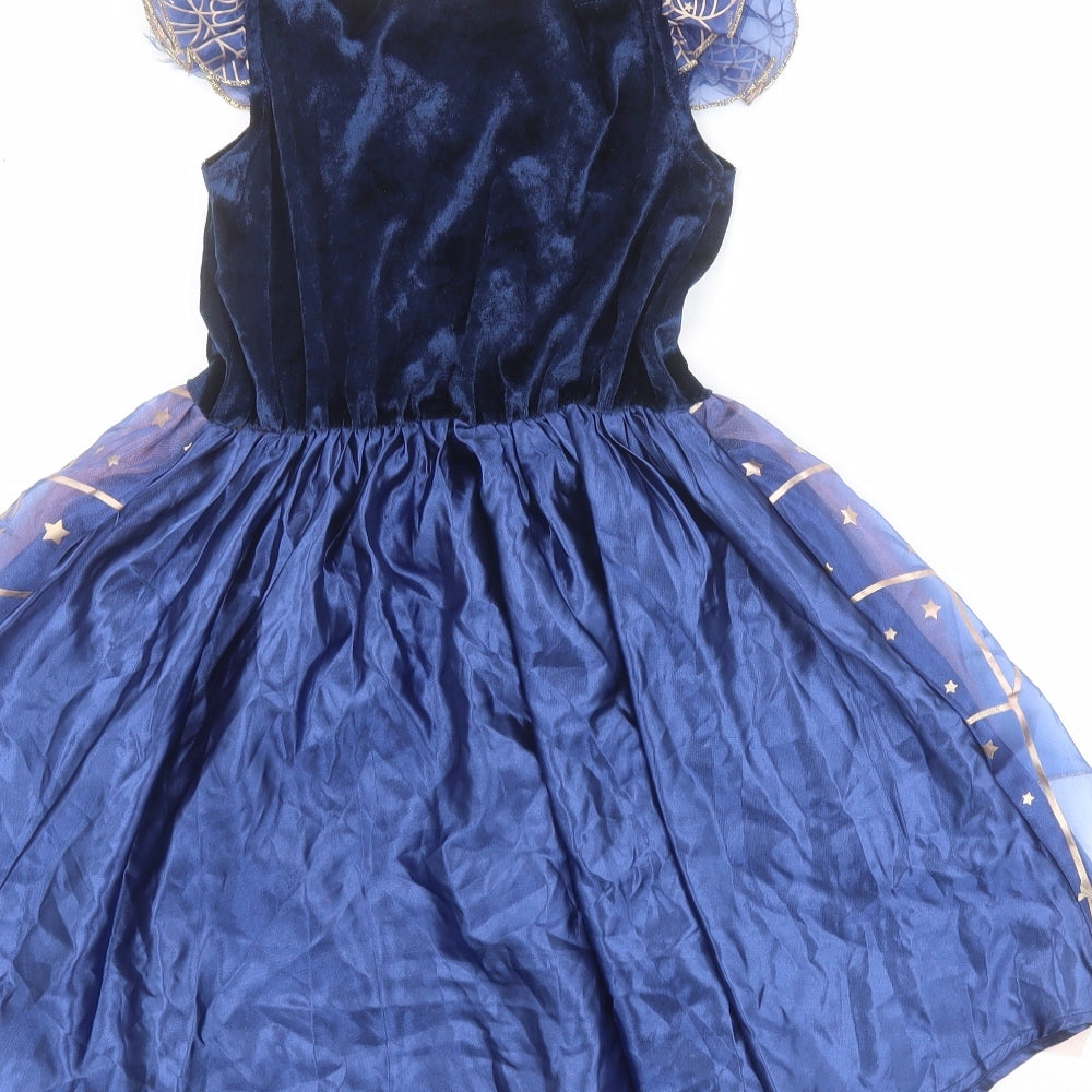 George Womens Blue  Polyester Fit & Flare    Square Neck Pullover - Fancy dress