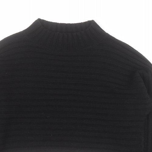 New Look Girls Black Mock Neck  Acrylic Pullover Jumper Size 10-11 Years  Pullover - Cropped