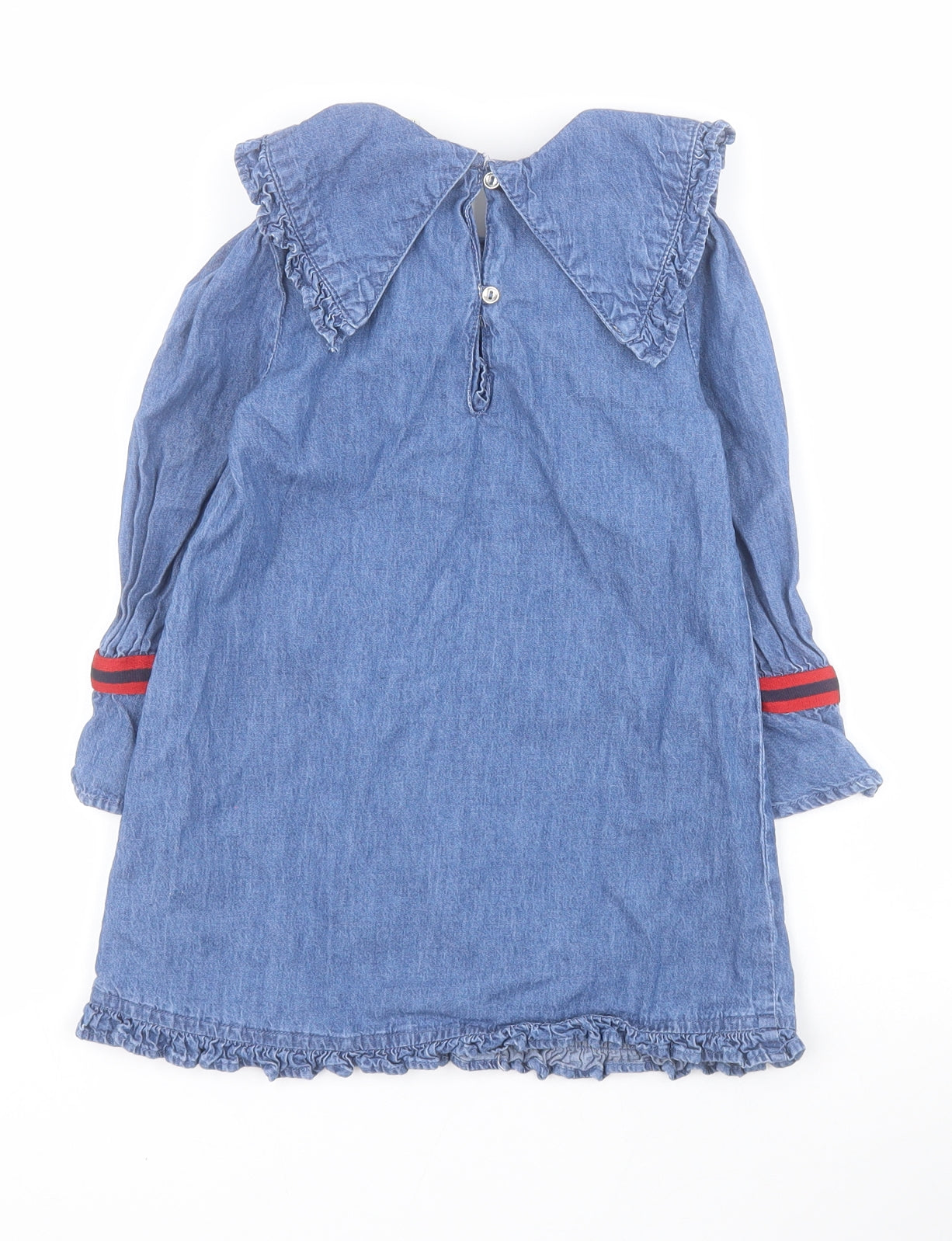 River Island Baby Blue  100% Cotton A-Line  Size 18-24 Months  Collared Button
