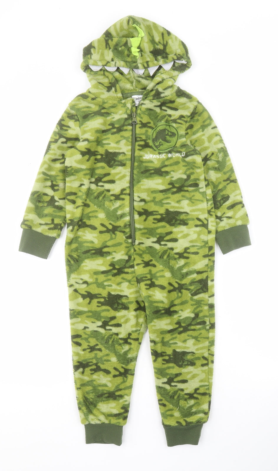 B&M Boys Green Camouflage 100% Polyester  One Piece Size 2-3 Years  Zip - Jurassic World