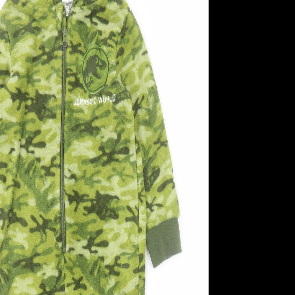 B&M Boys Green Camouflage 100% Polyester  One Piece Size 2-3 Years  Zip - Jurassic World