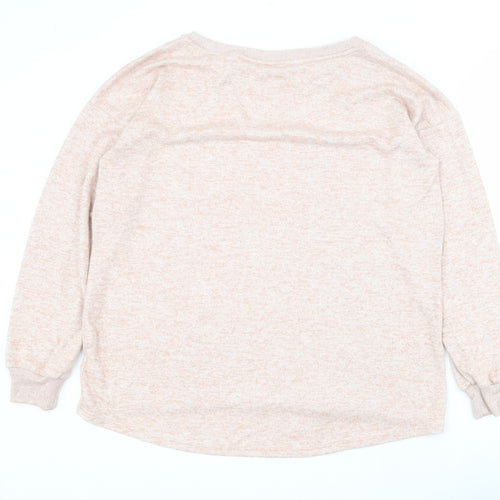 NEXT Womens Pink Crew Neck  Polyester Pullover Jumper Size 14