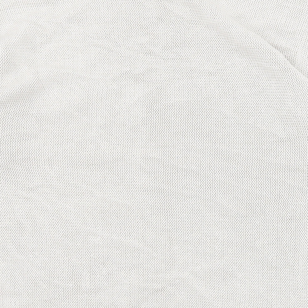 H&M Womens Beige Round Neck  Acrylic Pullover Jumper Size S