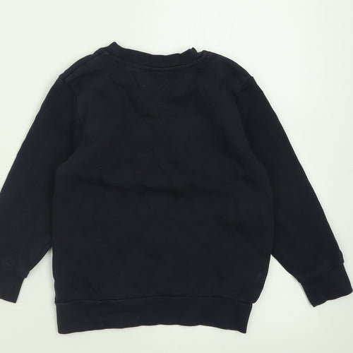 George Boys Blue Crew Neck  Cotton Pullover Jumper Size 4-5 Years  Pullover - School Wear