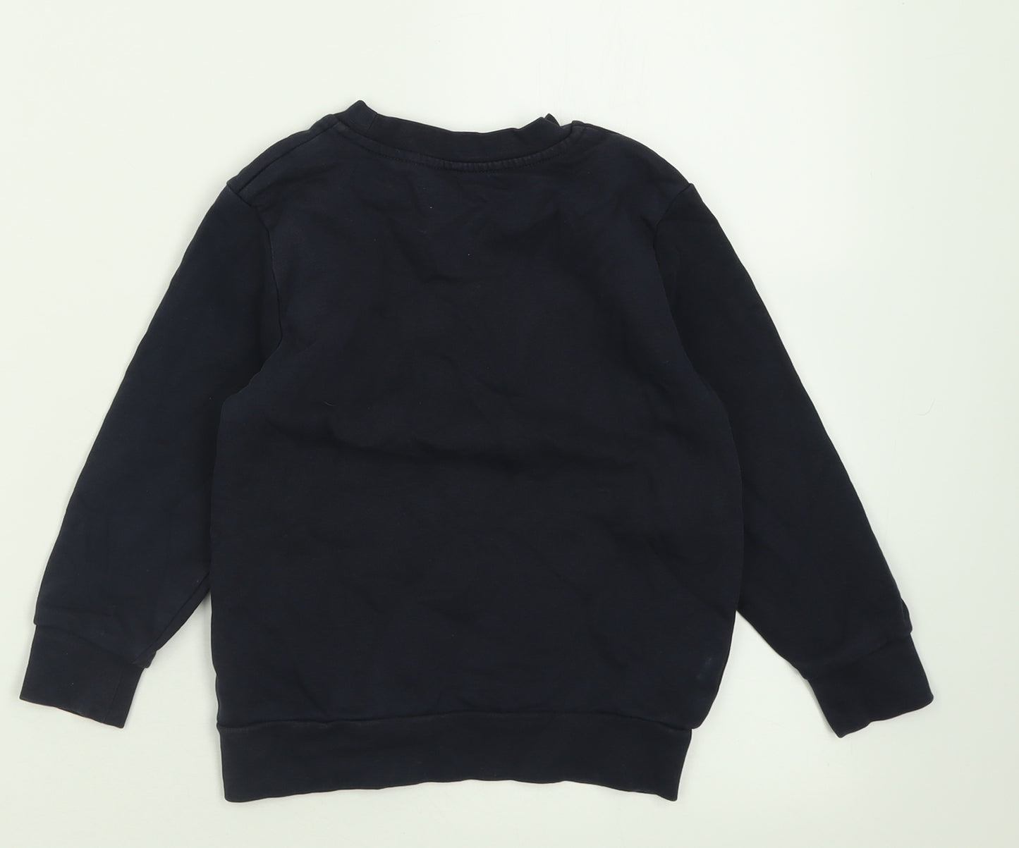 George Boys Blue Crew Neck  Cotton Pullover Jumper Size 4-5 Years  Pullover - School Wear