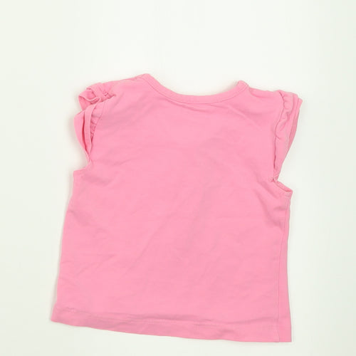 Mini Club Girls Pink  Cotton Basic Tank Size 2 Years Crew Neck Pullover