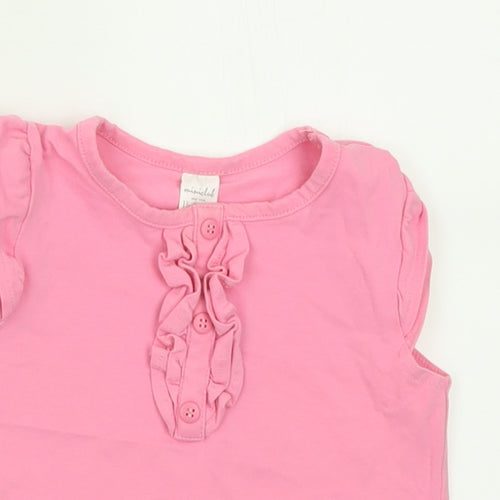 Mini Club Girls Pink  Cotton Basic Tank Size 2 Years Crew Neck Pullover
