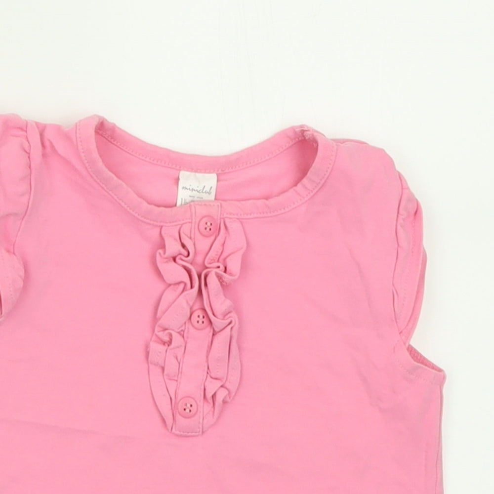 Mini Club Girls Pink  Cotton Basic Tank Size 2 Years Crew Neck Pullover