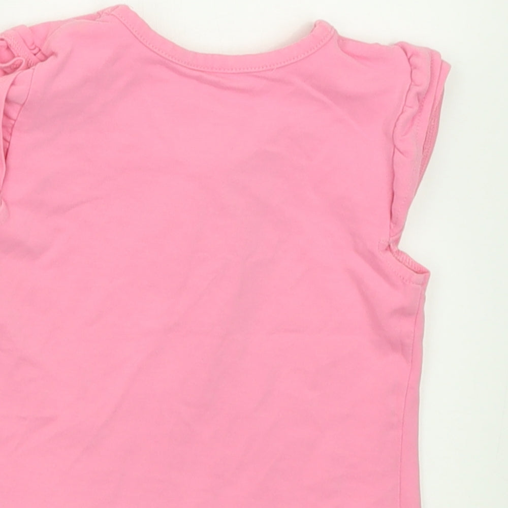 Mini Club Girls Pink  Cotton Basic Tank Size 2 Years Crew Neck Pullover
