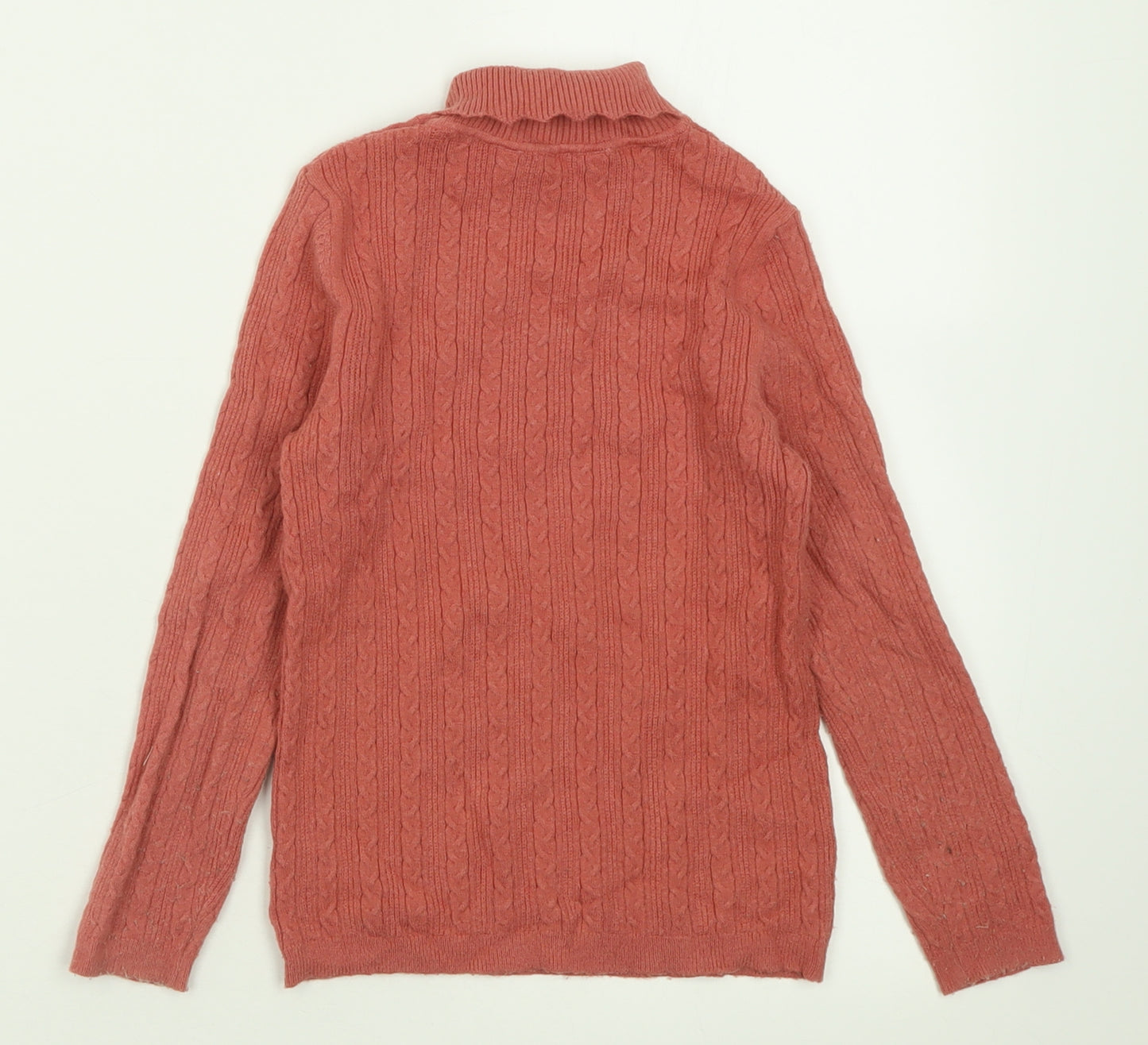 George Girls Pink Roll Neck  Viscose Pullover Jumper Size 5-6 Years  Pullover