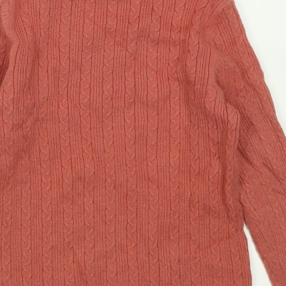 George Girls Pink Roll Neck  Viscose Pullover Jumper Size 5-6 Years  Pullover