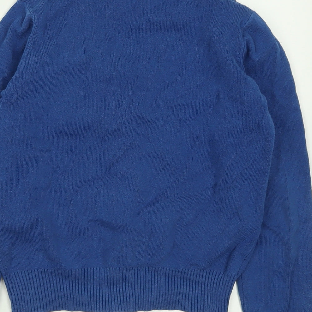 Nutmeg Girls Blue V-Neck  Cotton Cardigan Jumper Size 6-7 Years  Button - School Wear
