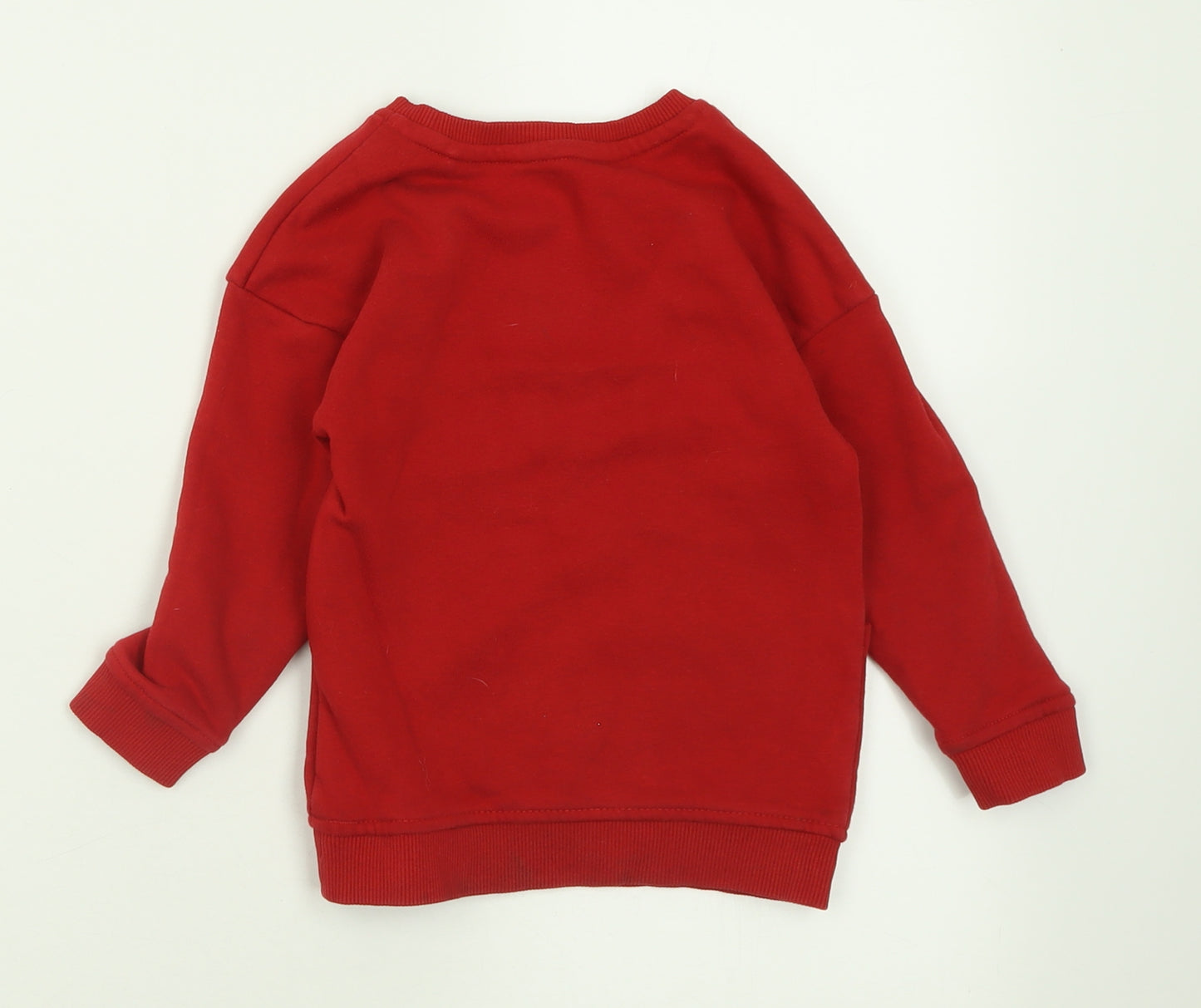 George Boys Red  Cotton Pullover Sweatshirt Size 2-3 Years  Pullover
