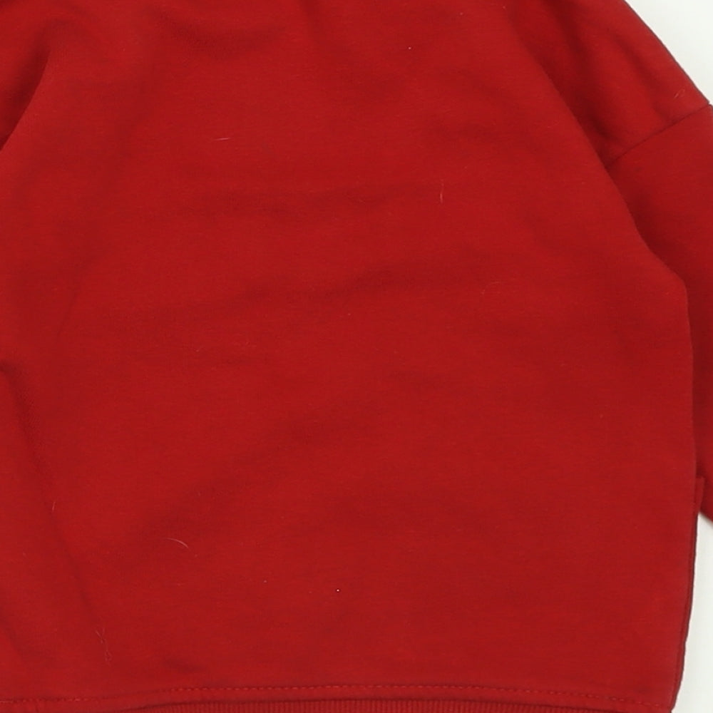 George Boys Red  Cotton Pullover Sweatshirt Size 2-3 Years  Pullover