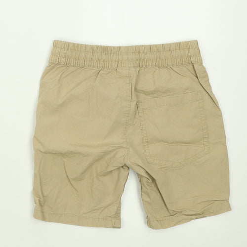 F&F Boys Beige  Cotton Bermuda Shorts Size 5-6 Years  Regular Tie