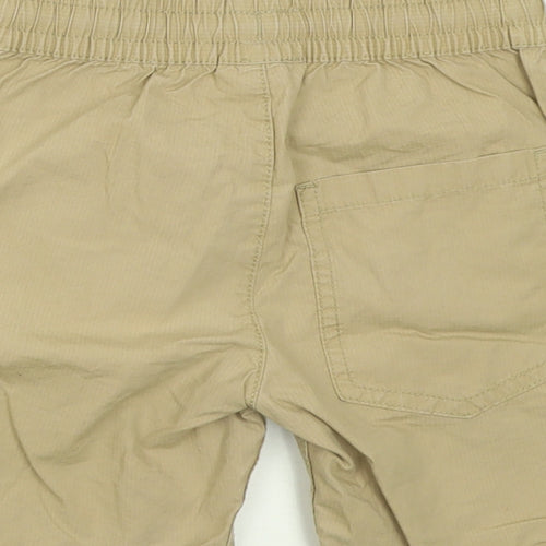 F&F Boys Beige  Cotton Bermuda Shorts Size 5-6 Years  Regular Tie