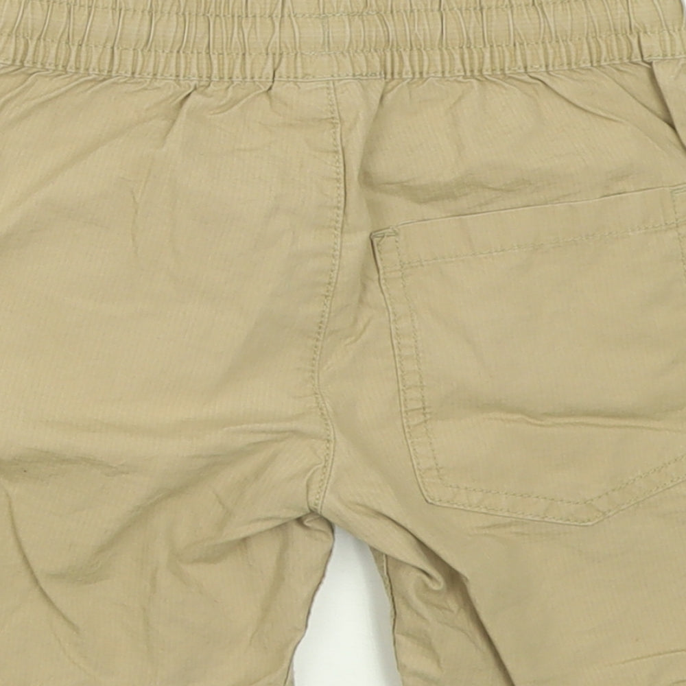 F&F Boys Beige  Cotton Bermuda Shorts Size 5-6 Years  Regular Tie