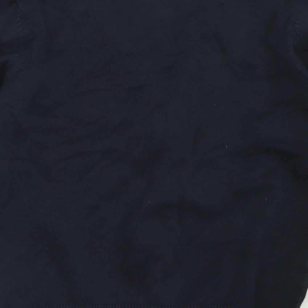 George Girls Blue V-Neck  Cotton Cardigan Jumper Size 6-7 Years  Button - School Wear