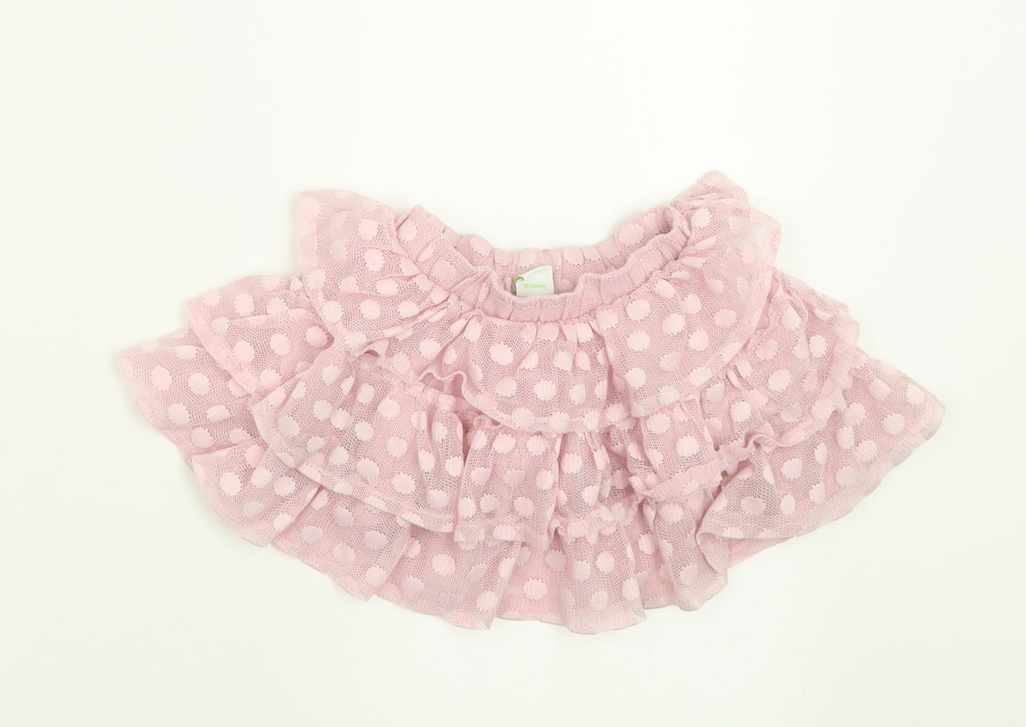 George Girls Pink Polka Dot Polyester A-Line Skirt Size 9-12 Months  Pull On
