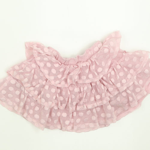 George Girls Pink Polka Dot Polyester A-Line Skirt Size 9-12 Months  Pull On
