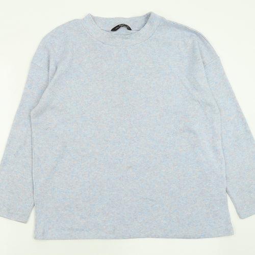 F&F Womens Blue Crew Neck  Viscose Pullover Jumper Size 10
