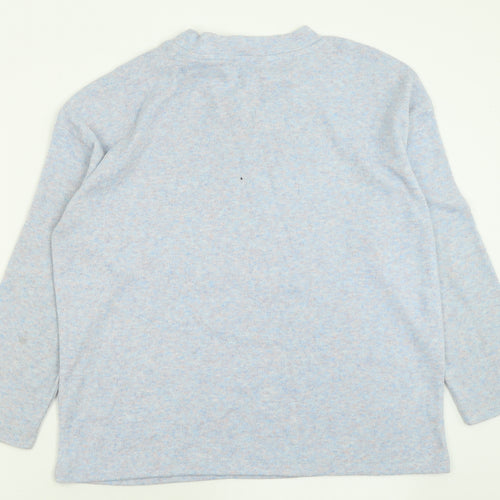 F&F Womens Blue Crew Neck  Viscose Pullover Jumper Size 10
