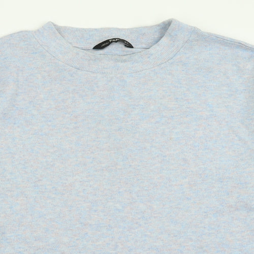 F&F Womens Blue Crew Neck  Viscose Pullover Jumper Size 10