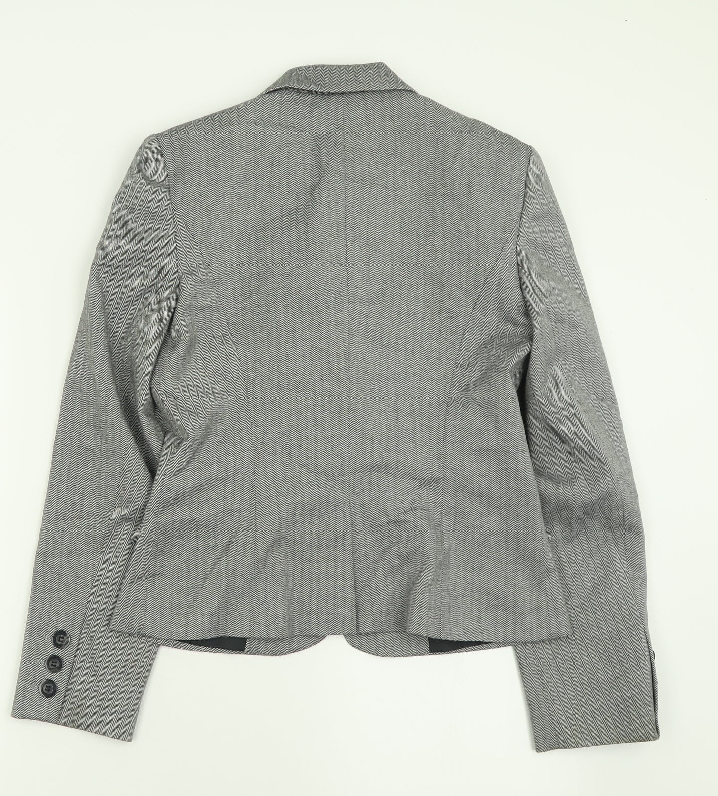 Dorothy Perkins Womens Grey Geometric  Jacket Blazer Size 10  Button
