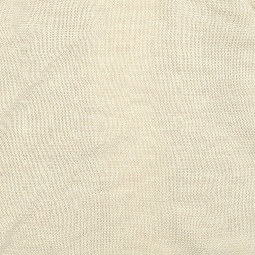 Rebellious Womens Ivory V-Neck  Acrylic Cardigan Jumper Size M