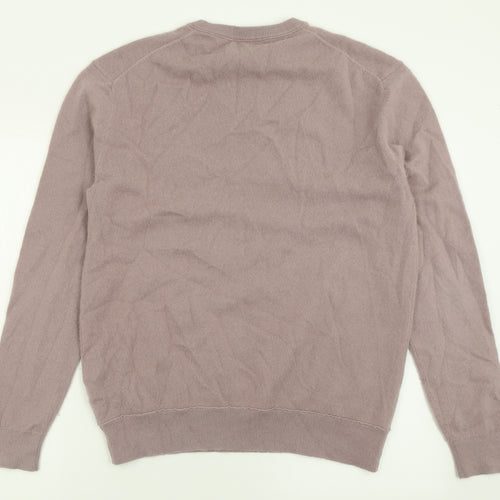 Reiss Womens Purple Crew Neck  Cashmere Pullover Jumper Size XL