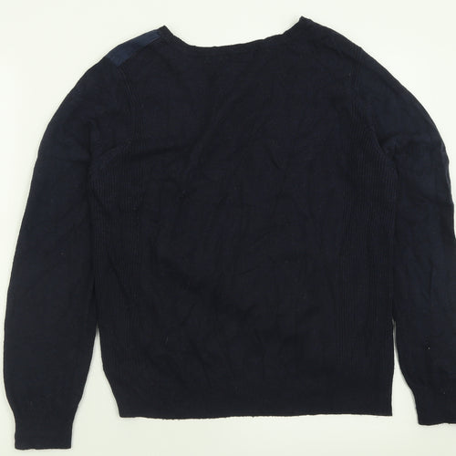 Dorothy Perkins Womens Blue Crew Neck  Nylon Pullover Jumper Size 18