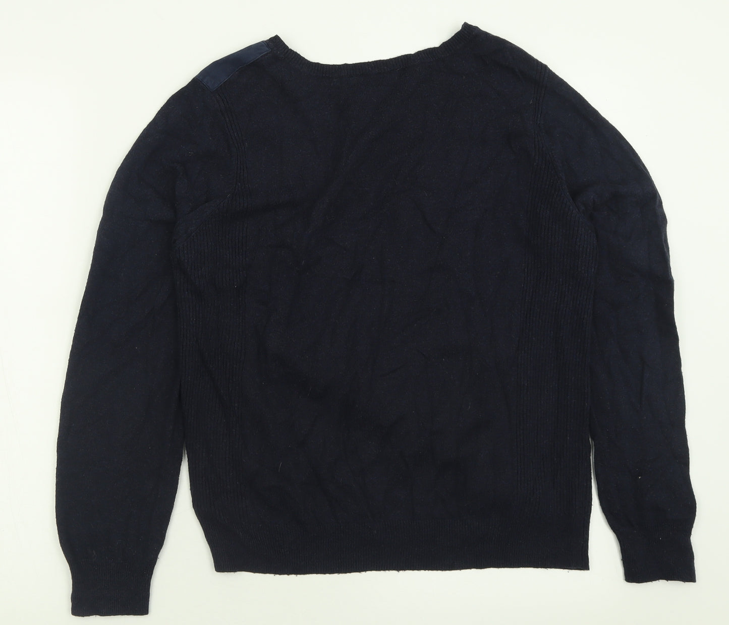 Dorothy Perkins Womens Blue Crew Neck  Nylon Pullover Jumper Size 18