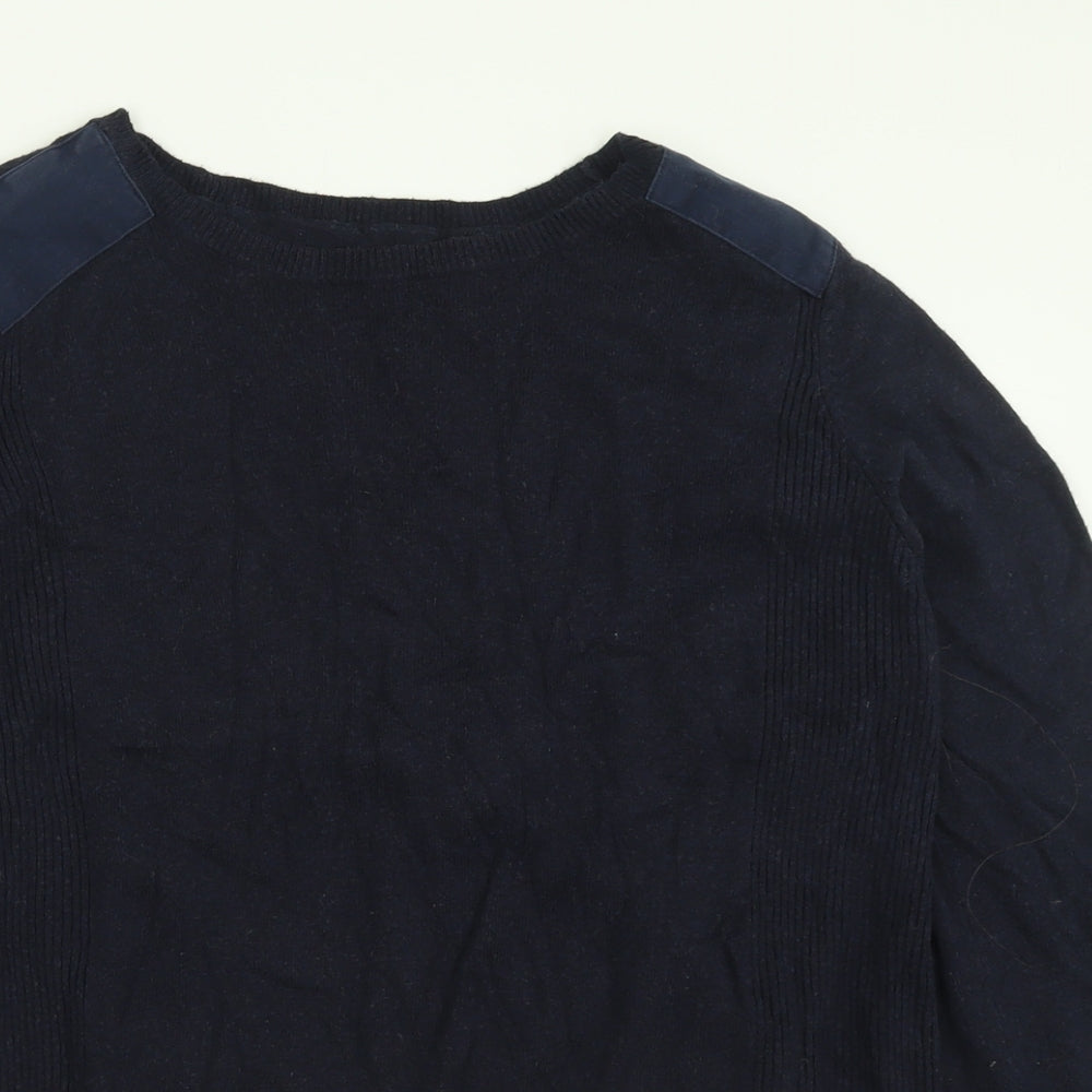 Dorothy Perkins Womens Blue Crew Neck  Nylon Pullover Jumper Size 18