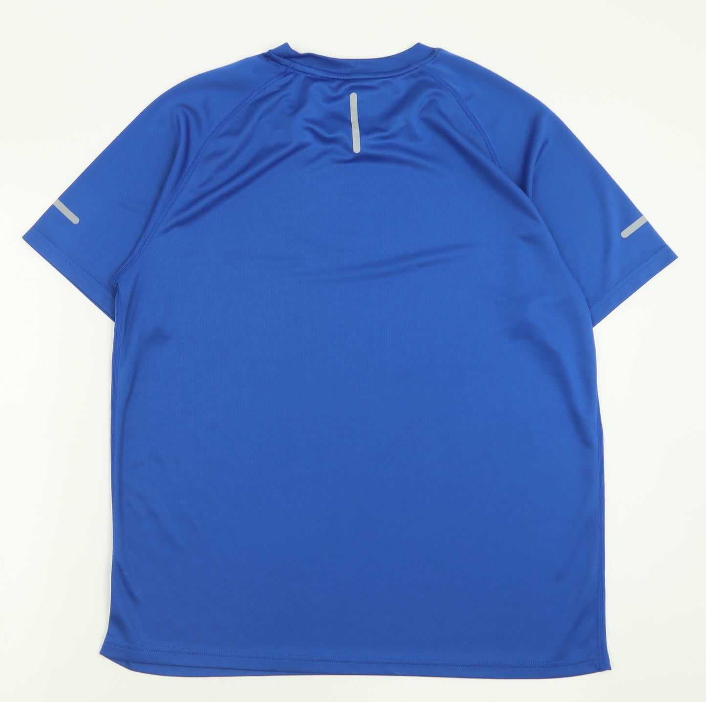 zengvee Mens Blue  Polyester Basic T-Shirt Size L Crew Neck Pullover