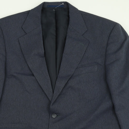 Sovrano Mens Blue  Polyester Jacket Suit Jacket Size 42