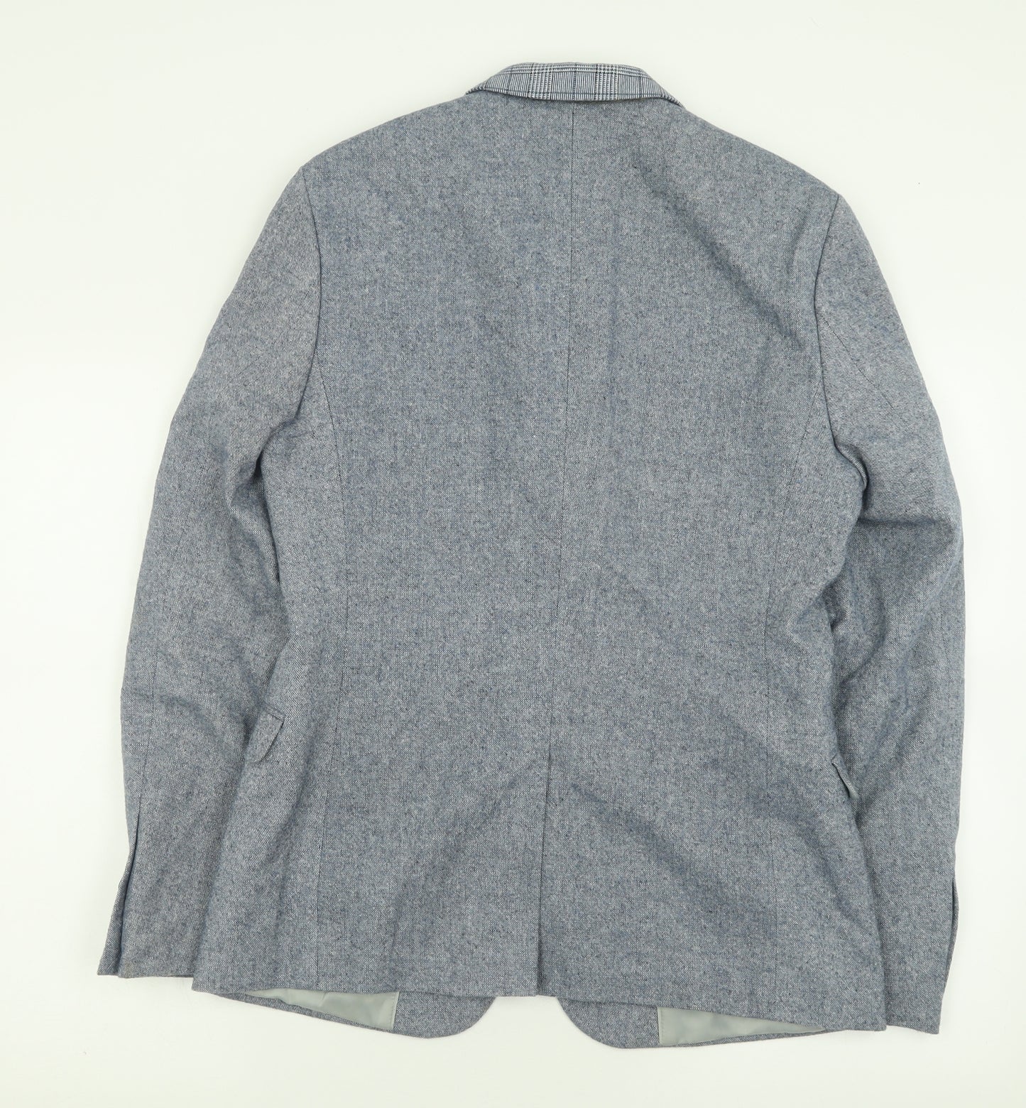 Topman Mens Blue  Polyester Jacket Suit Jacket Size 38