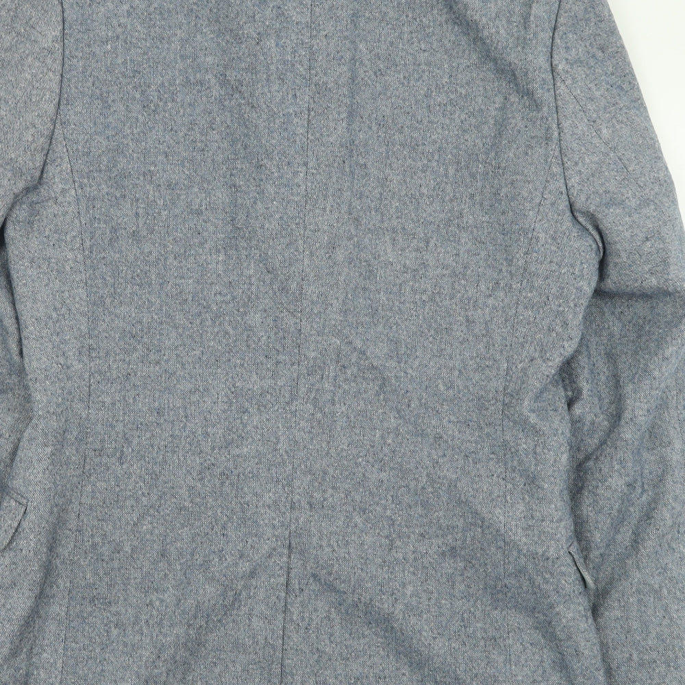 Topman Mens Blue  Polyester Jacket Suit Jacket Size 38