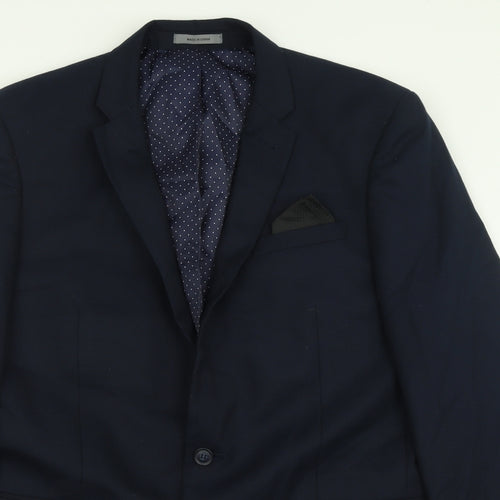 Cedar Wood State Mens Blue  Polyester Jacket Suit Jacket Size 42