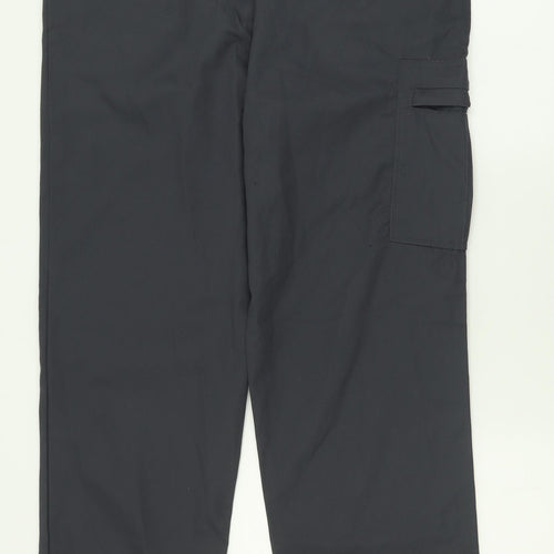 ocado Mens Grey  Polyester Cargo Trousers Size 38 in L33 in Regular Button