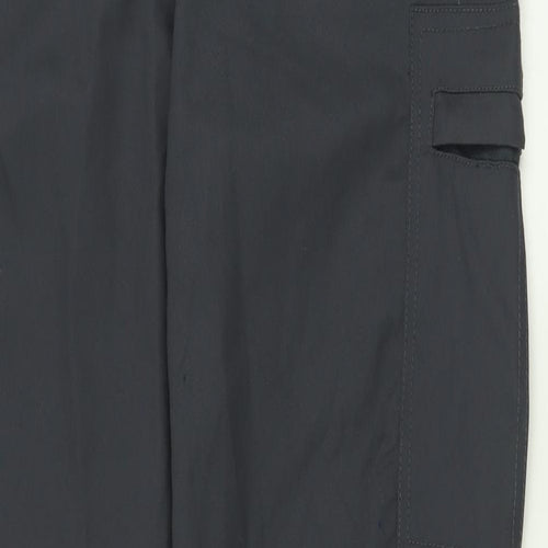 ocado Mens Grey  Polyester Cargo Trousers Size 38 in L33 in Regular Button