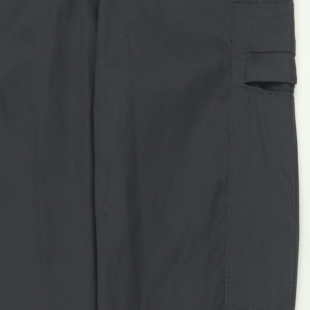 ocado Mens Grey  Polyester Cargo Trousers Size 38 in L33 in Regular Button