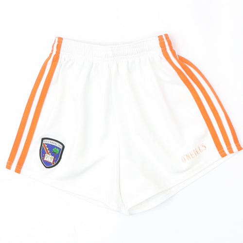 O'Neills Boys White  Polyester Sweat Shorts Size 7-8 Years  Regular Drawstring
