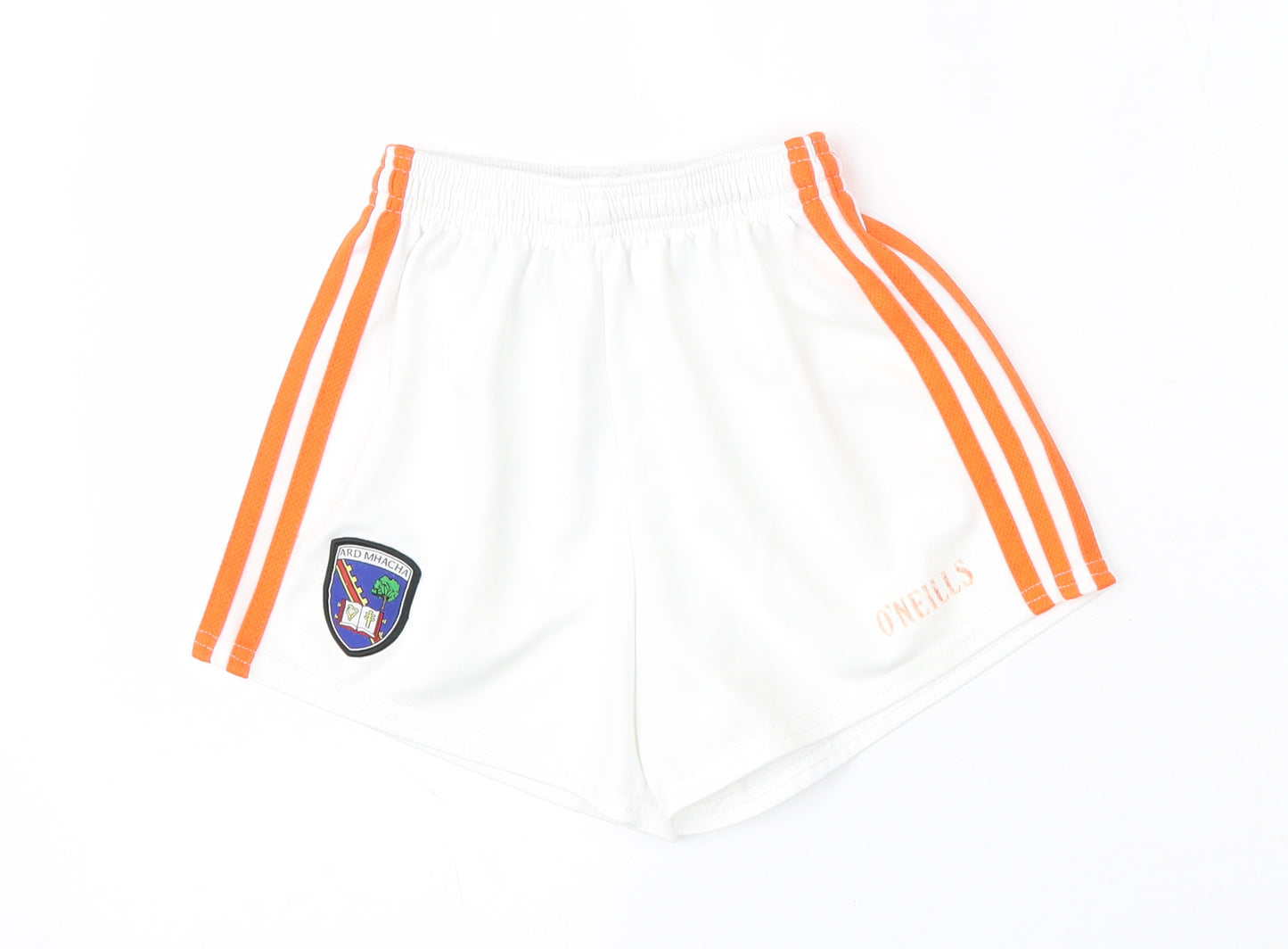 O'Neills Boys White  Polyester Sweat Shorts Size 7-8 Years  Regular Drawstring