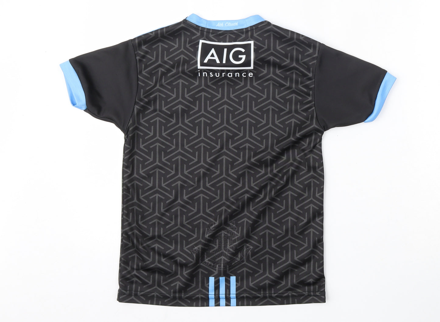 O Neills Boys Black  Polyester Basic T-Shirt Size 7-8 Years Round Neck  - Irish Football