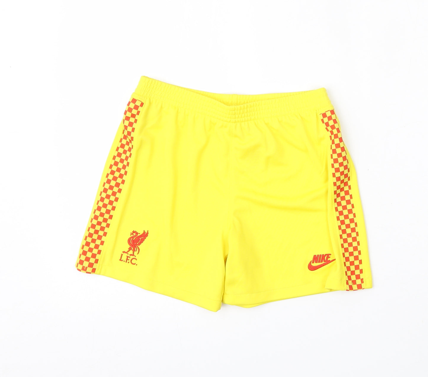 Nike Boys Yellow  Polyester Sweat Shorts Size 7-8 Years  Regular  - Liverpool FC