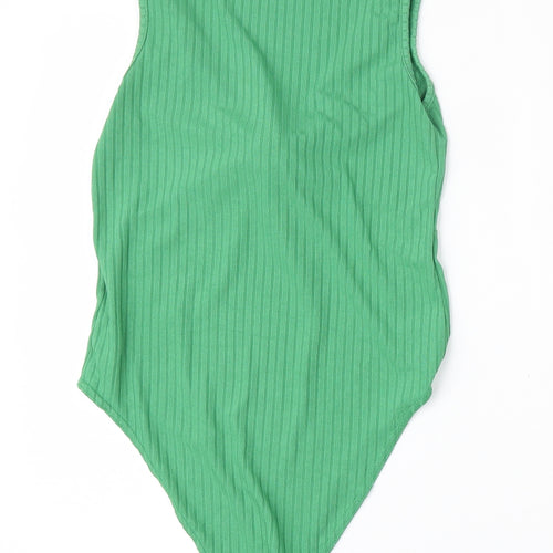 New Look Womens Green  Polyester Bodysuit One-Piece Size 10