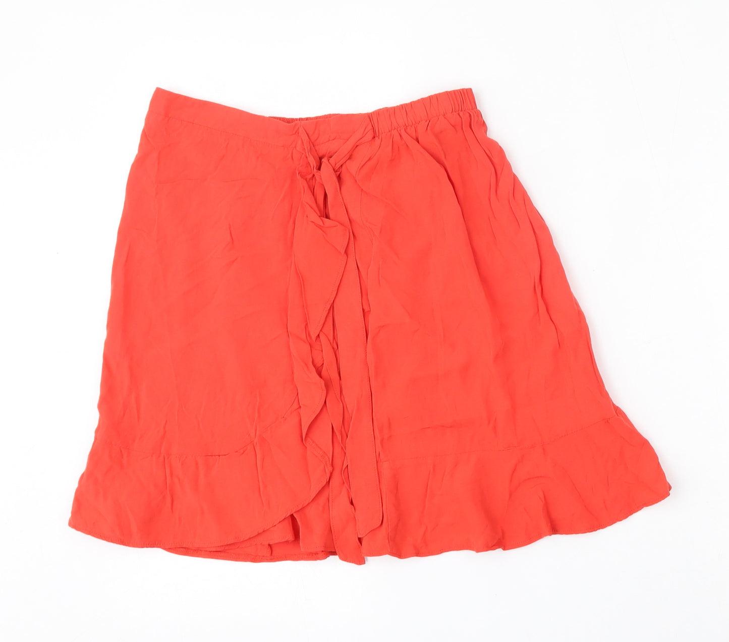 New Look Womens Red  Viscose A-Line Skirt Size 10