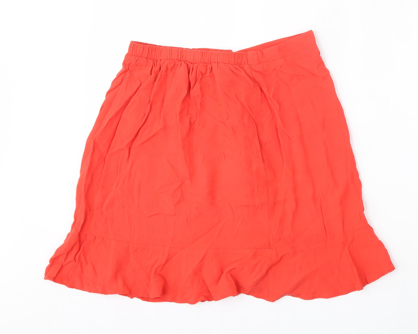New Look Womens Red  Viscose A-Line Skirt Size 10